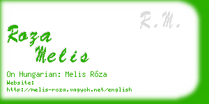 roza melis business card